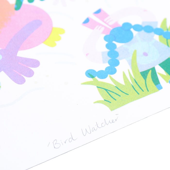 Bird Watcher A3 Riso Print