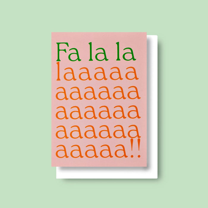 Alphabet Fa La La Card