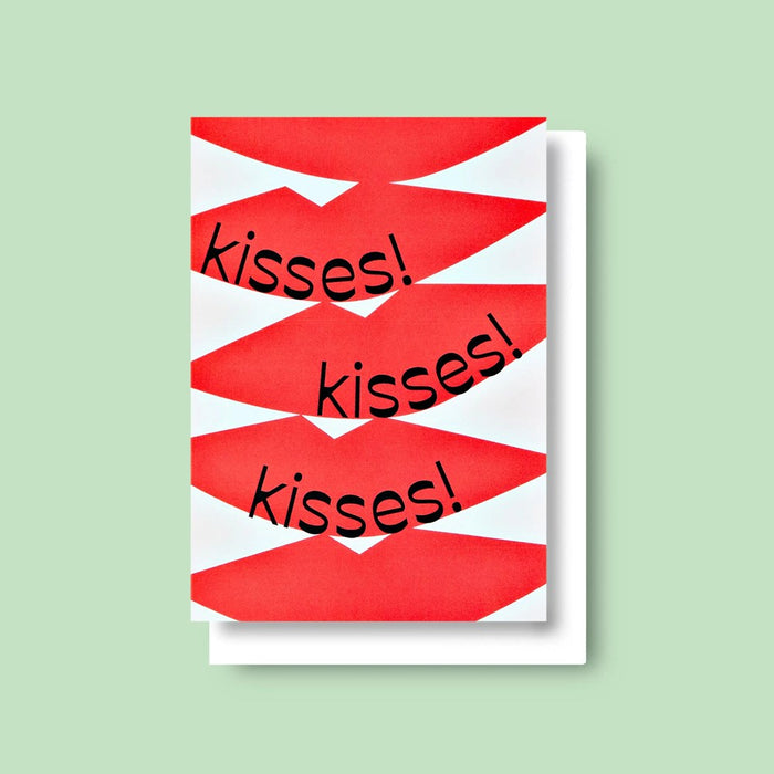 Lips Kisses Love Card