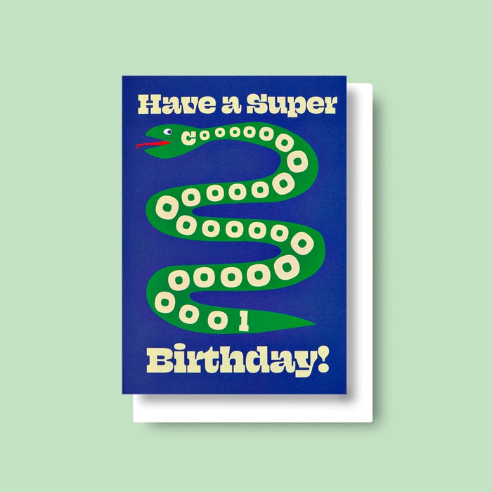 Super Cool Snake Birthday Card