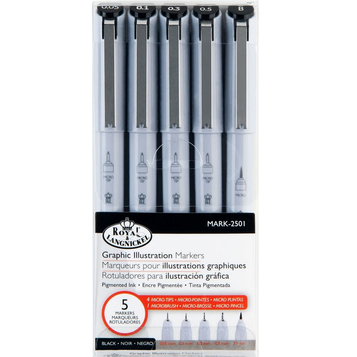 Graphic Illustration Markers 5pc
