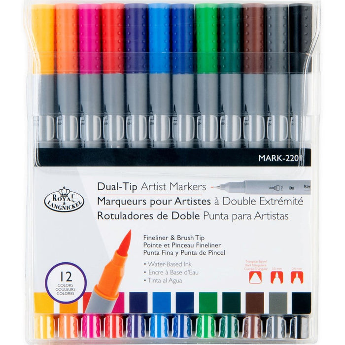 Fineliner and Brush Dual-Tip Watercolour Markers