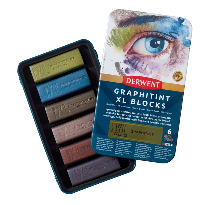 Derwent Graphitint XL Blocks 6 Tin