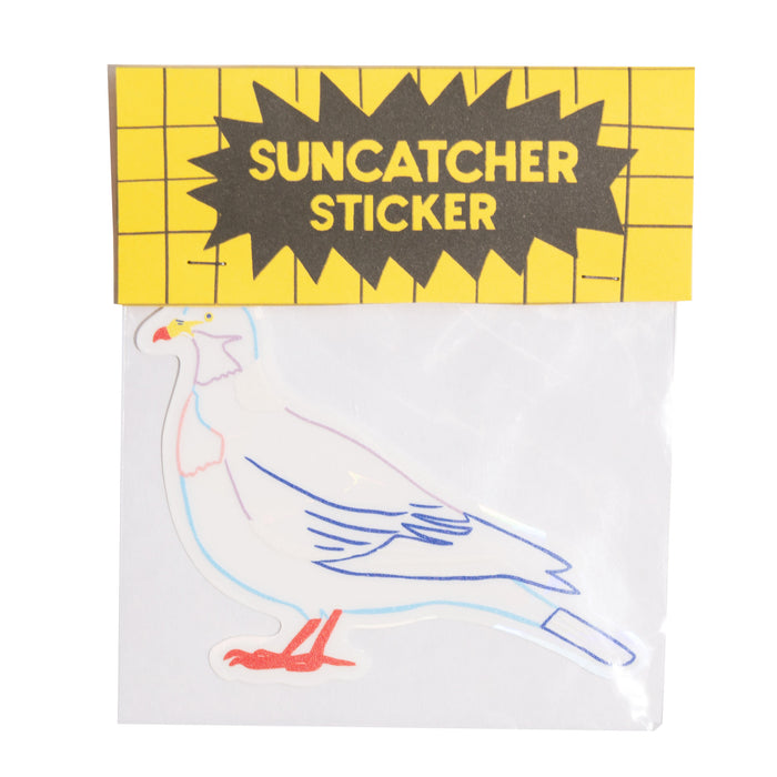 Wood Pigeon Sun Catcher Sticker