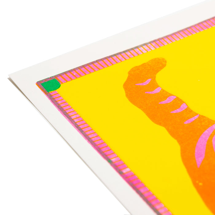 Orange Cat Mini Riso Print