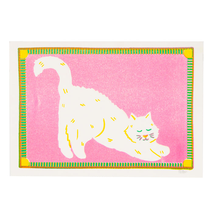 White Cat Mini Print