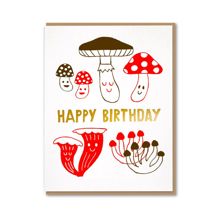 Bday Mushrooms Card