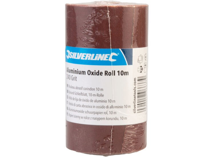Silverline Aluminium Oxide Roll 10m - 240 Grit