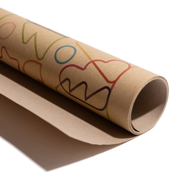 Gift Wrap Roll - Festive Colour Outline