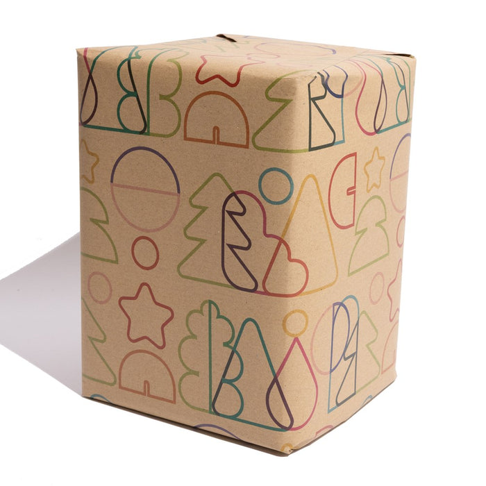 Gift Wrap Roll - Festive Colour Outline