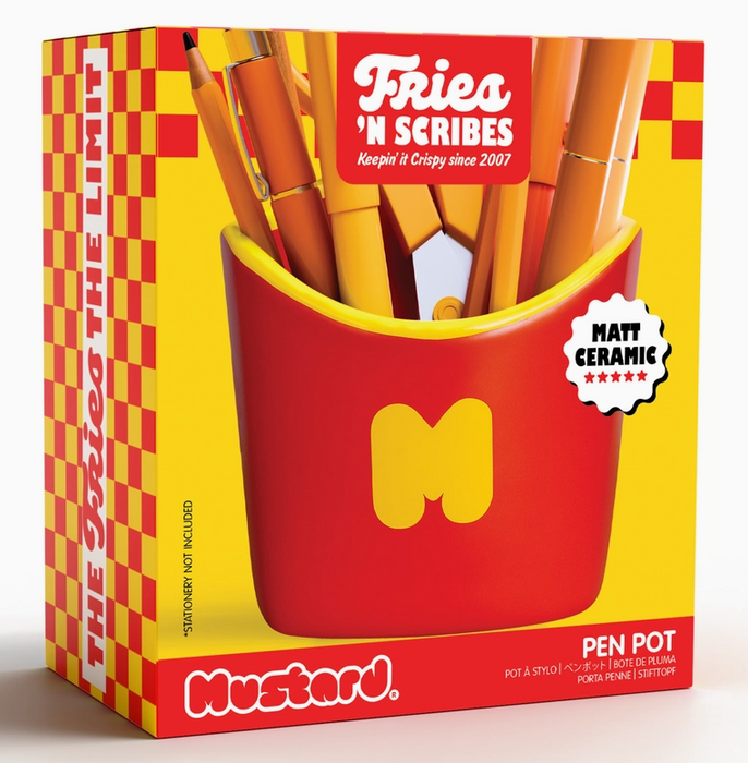 Fries n Scribes Ceramic Pen Pot