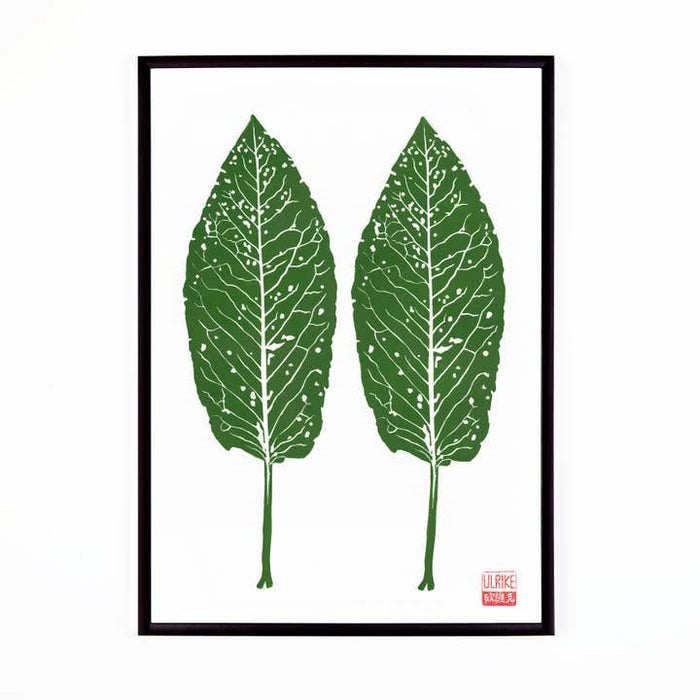 Lino Print - Leaves (A3)
