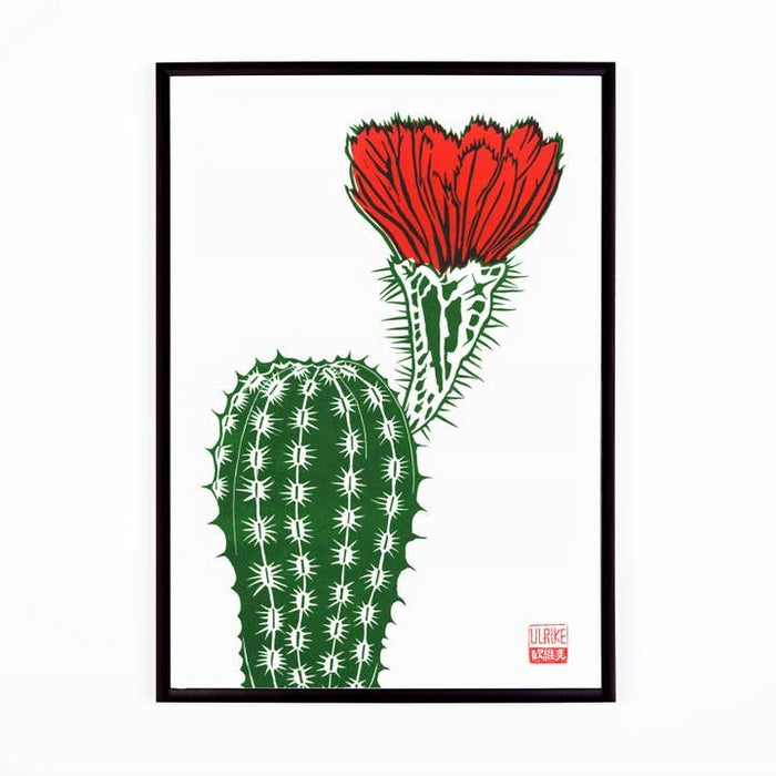 Lino Print - Cactus (A3)