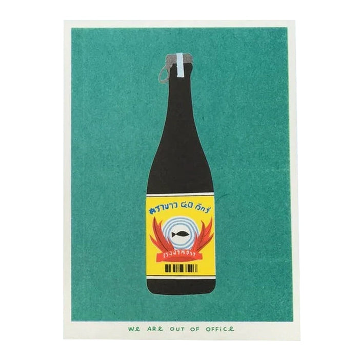 A Riso Graph Print of A Thai Bottle of Booze