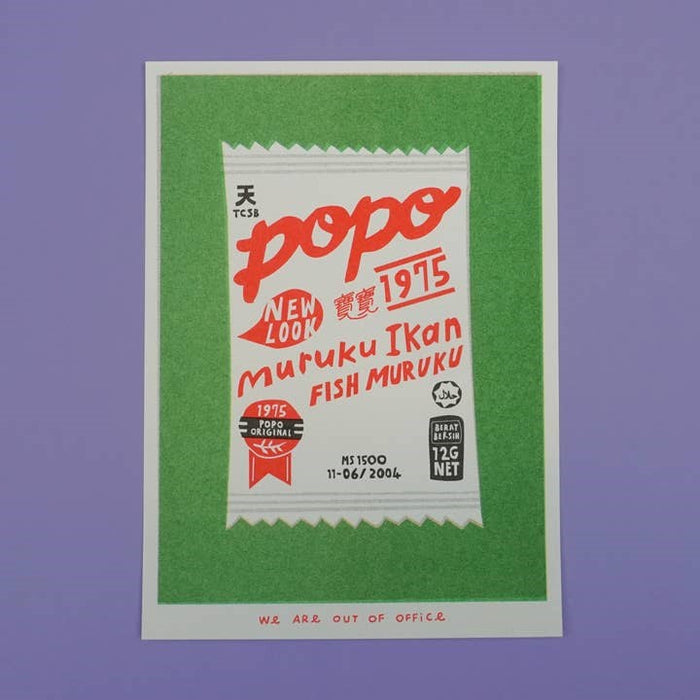 A Risograph Print of Popo Fish Muruku