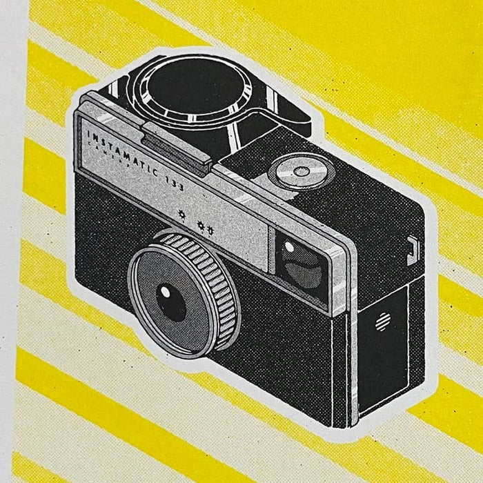 A5 Risograph Print – Kodak Instamatic 133 Camera Wall Art