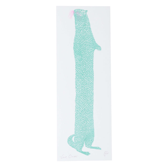 Long Otter Print - Green
