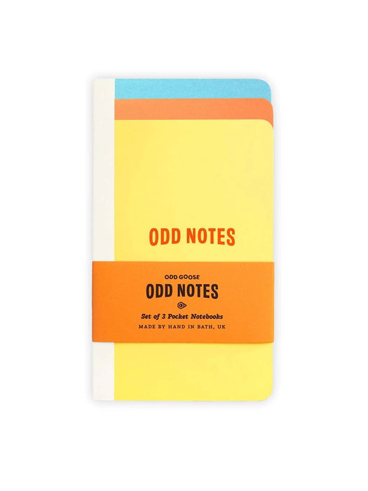 Notebook with 'Odd Notes' branding on a white background