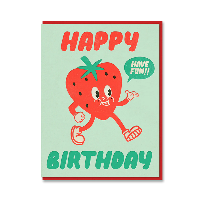 Happy Birthday Strawberry Card