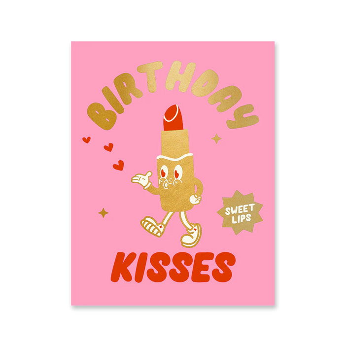 Lipstick Birthday Kisses Card