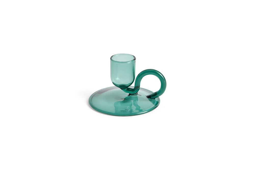 Tiny Candleholder Curved - Aqua
