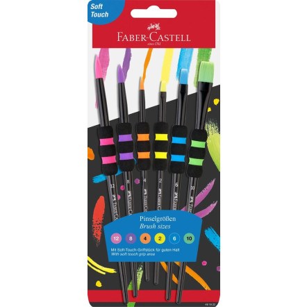 Faber-Castell Brush Soft Touch 6pc