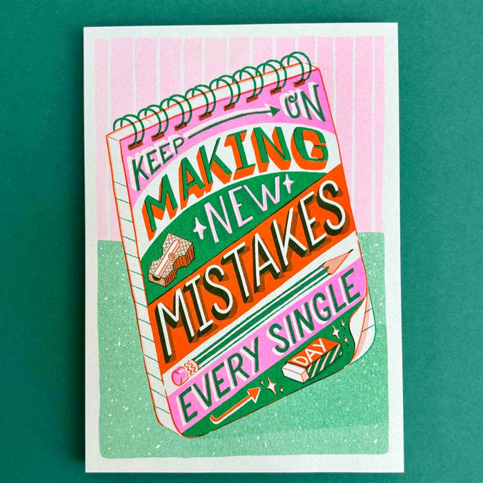 A5 Make Mistakes Risograph Print