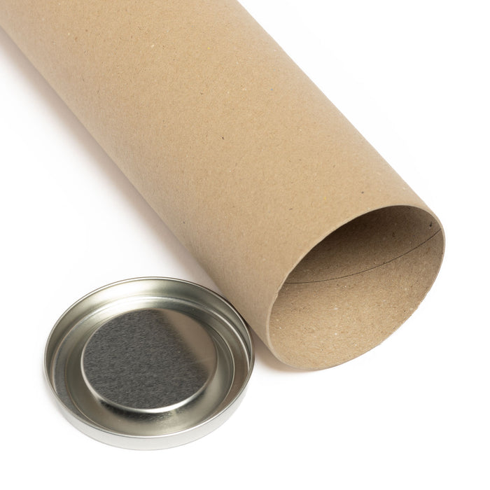 Cardboard Tube 630mmx76mmx1mm With Metal End Caps