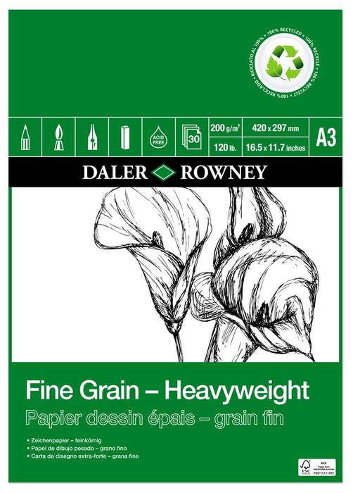 Daler Rowney Eco Fine Grain Heavyweight Pad 200gsm