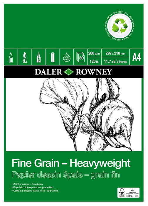 Daler Rowney Eco Fine Grain Heavyweight Pad 200gsm
