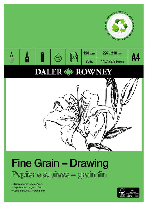 Daler Rowney Eco Fine Grain Drawing Pad 120gsm