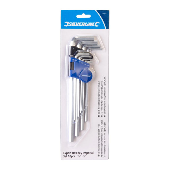 Expert Hex Key Imperial Set 10pce 1/16" - 3/8"