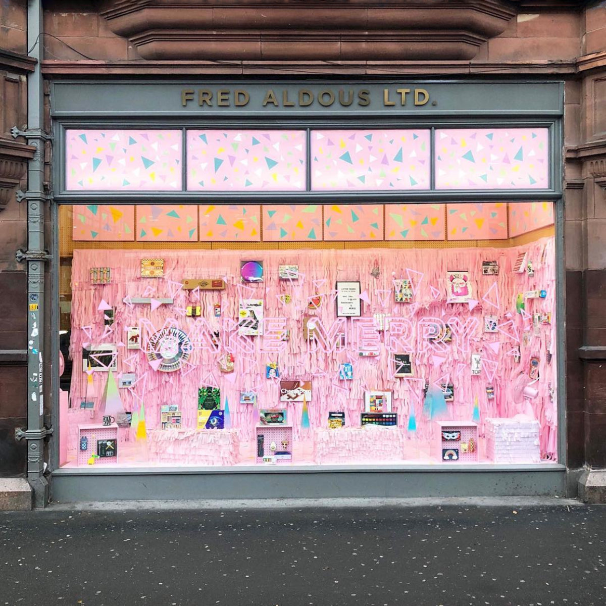 Mariel Osborns Pink Christmas Window