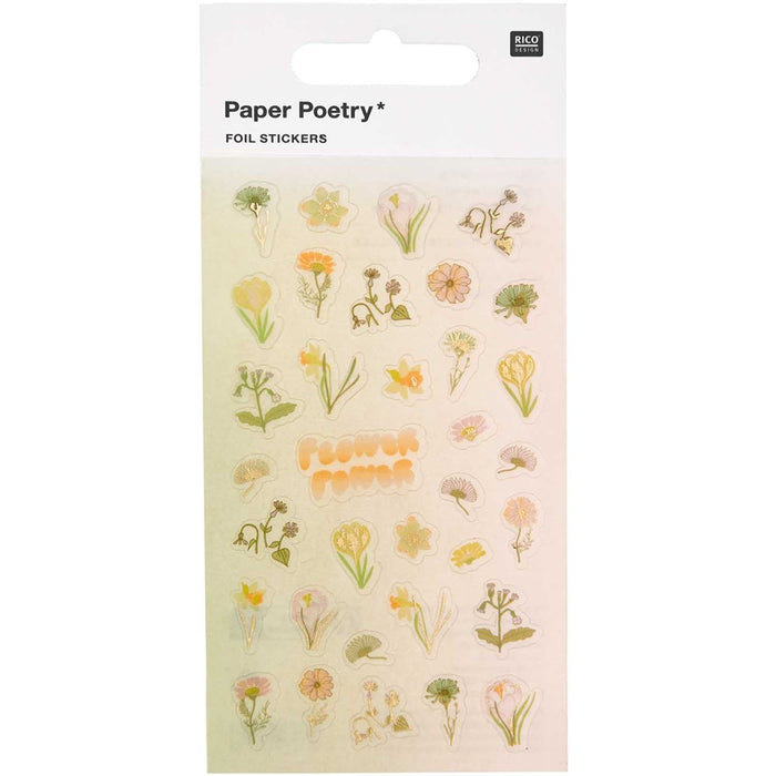 Paper Poetry: Foil Stickers Futschikato Flowers