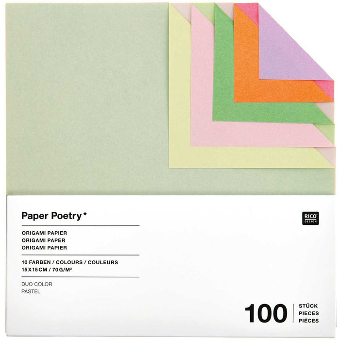 Paper Poetry: Origami Duo Pastel 15cm x 15cm
