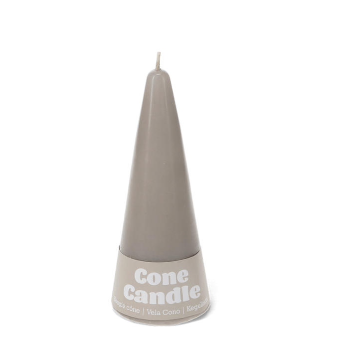 Rex Small Cone Candle - Light Grey