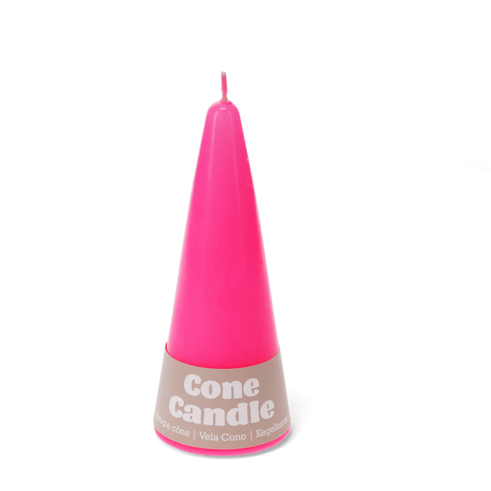 Rex Small Cone Candle - Bright Pink