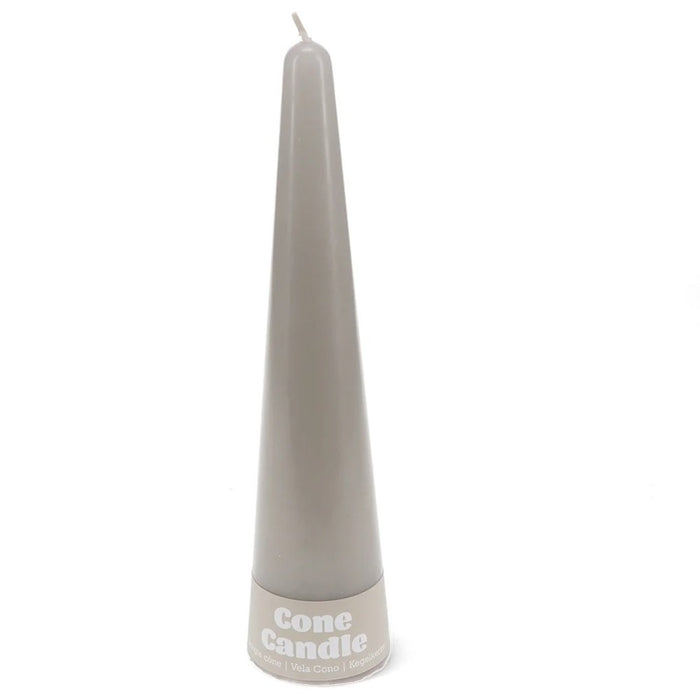 Rex Tall Cone Candle - Light Grey