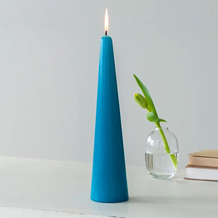 Rex Tall Cone Candle - Dark Blue