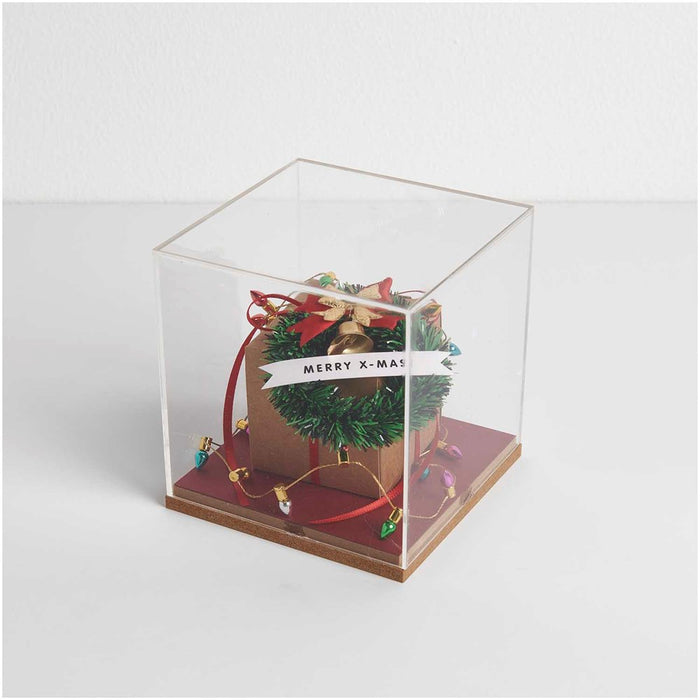 Miniature Wreath With Bow - 6.5 cm