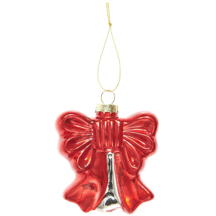 Glass Hanger Bow 8cm