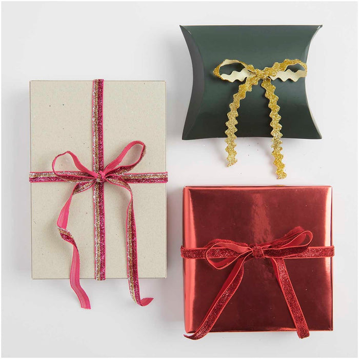 Glitter Ribbon Pink/Gold/Silver 10mm x 3M