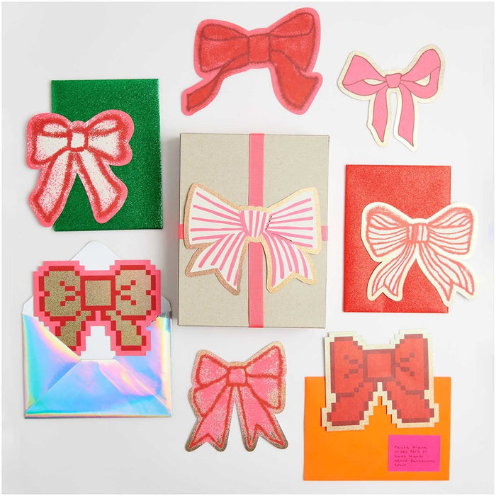 Die-Cut Card Set Bows