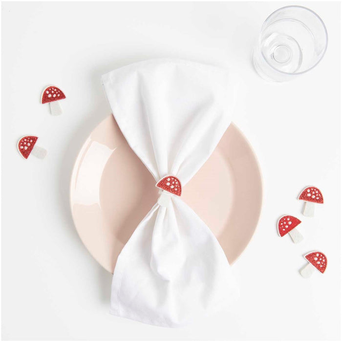 Felt Toadstool Embroidered 8 Pcs