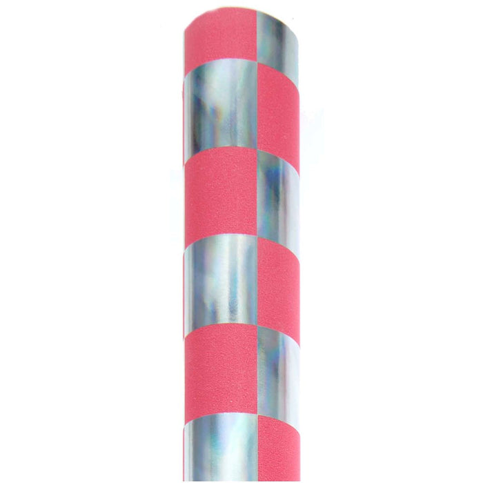 Paper Poetry: Wrapping Paper Chessboard Neon Pink / Silver
