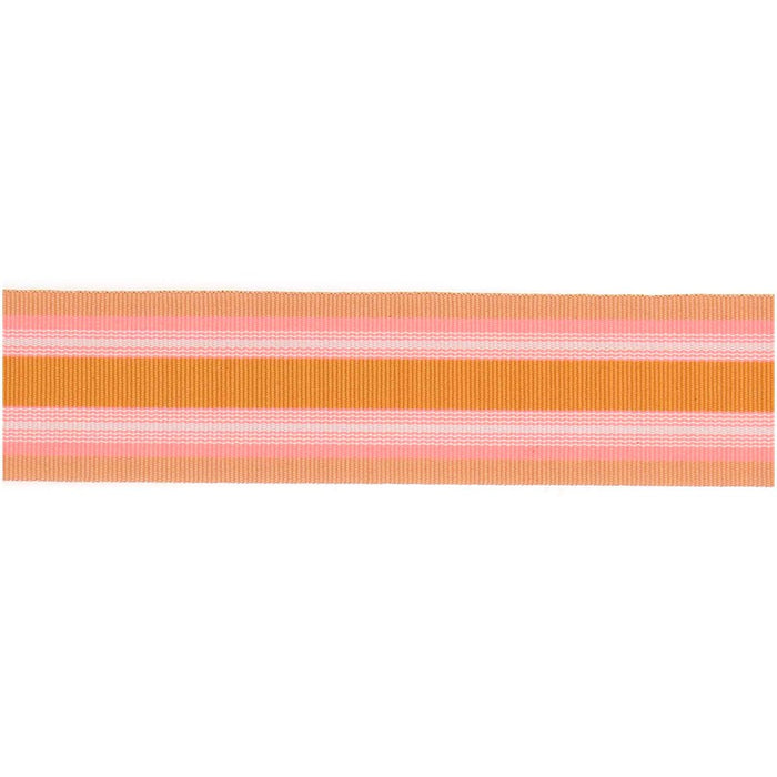 Paper Poetry: Woven Ribbon Muliti Stripes - Orange/Neon Pink