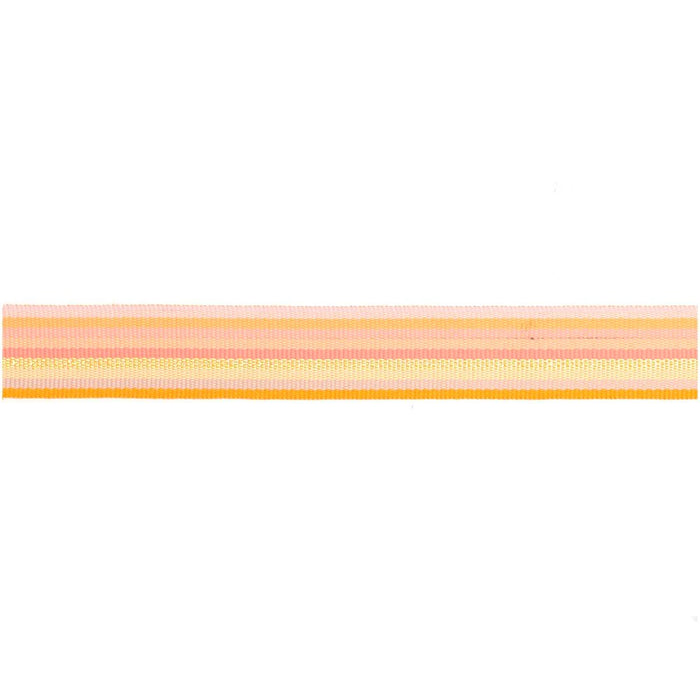 Rico - Woven Ribbon Multi Stripes - Orange/Grey/Yellow/Iri/Pink/Lilac - 20