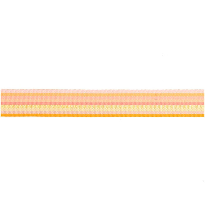 Paper Poetry: Woven Ribbon Multi Stripes - Neon Glitter Orange/Grey/Yellow/Iris/Pink/Lilac
