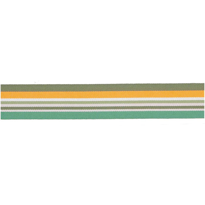 Rico - Woven Ribbon Multi Stripes - Green/Orange/White/Pink - 25 Mm X 3 M