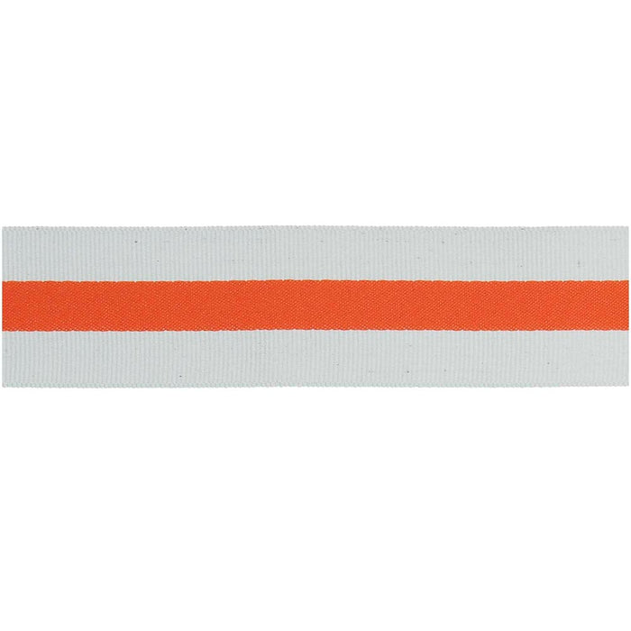 Paper Poetry: Woven Ribbon Multi Stripes - Grey/Orange